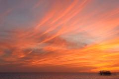 Dramatic sunset over Brighton’s West Pier.